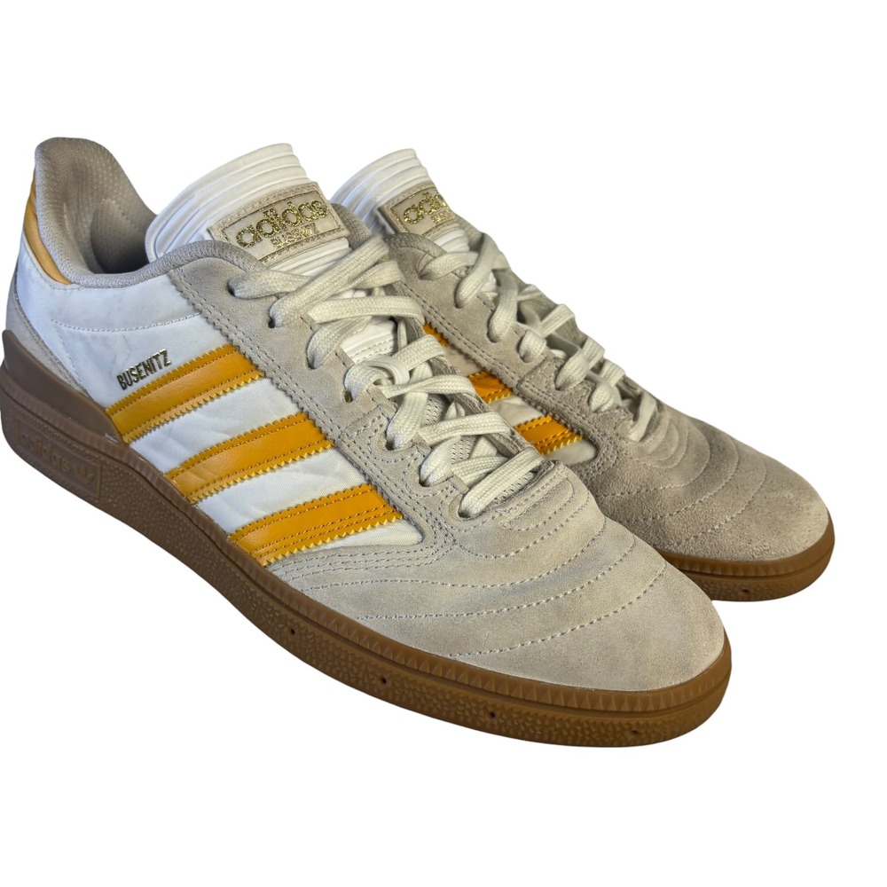 Adidas Busenitz Mens Skate Shoes Grey White Yellow Gum IG5254 Size 9.5